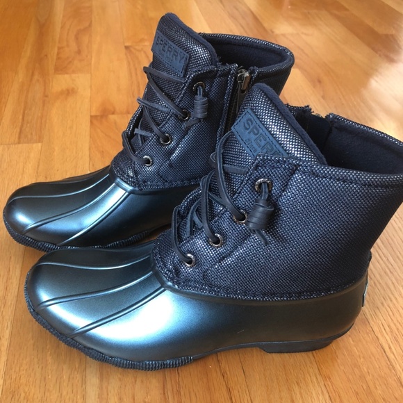 sperry duck boots glitter